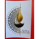 Set of 5 diwali card- single panel dipavali card greeting