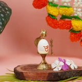 Shiva lingam shivling with sheshnag trishul copper stand &