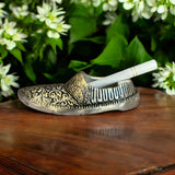 Ashtray German Silver Shoe Shape Ash Tray Tabletop Cigarette Ashtrays for Outdoor, Indoor, Home, Office, and Restaurant Use - Patio Desktop Decor Cigar Ash Holder Gift for Smokers Men Women - LoveNspire