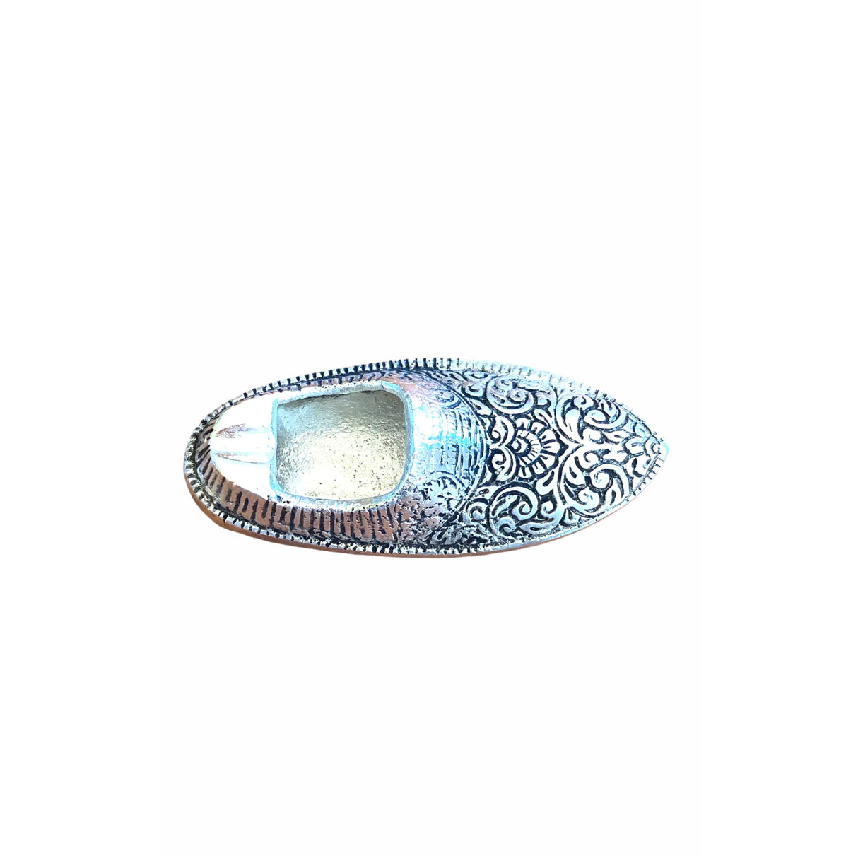 Shoe shaped incense stick holder german silver agarbatti