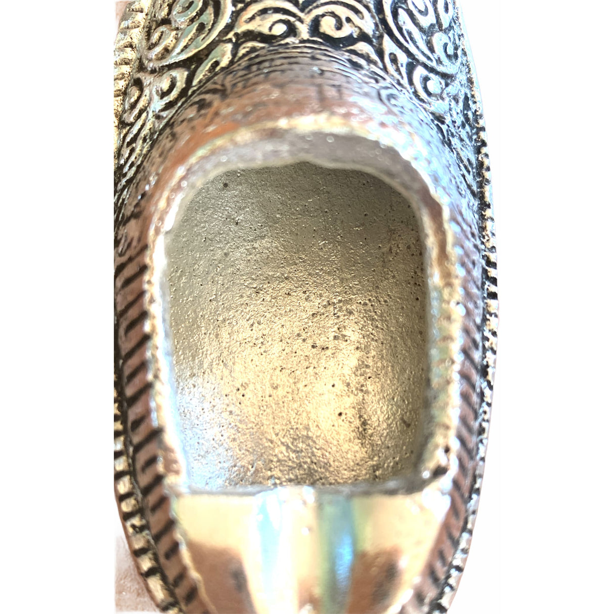 Shoe shaped incense stick holder german silver agarbatti