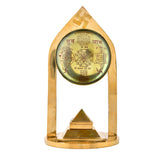 Vastu pillar pyramid and shri yantra with magnifying glass