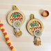 Decorative Shubh Labh wall hanging with gold and pearl embellishments for Diwali and home decor
