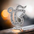 Silver coated ek onkar symbol ik stand sikh home decor