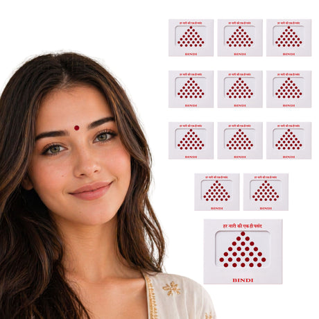 Simple bindi favor red dot bindi stickers in white packaging for indian wedding and bridal shower favors