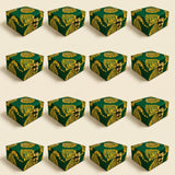 Small handmade jewelry box brocade gift boxes in green and gold with metallic clasps for indian pakistani wedding favors