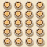 Bulk small pearl-encrusted gold tealight candle holders with lit candles for festive home decor and dining table centerpiece