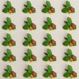 Green and red plastic fruit shaped decorative clips for haldi kumkum bulk strawberry style mini packs set