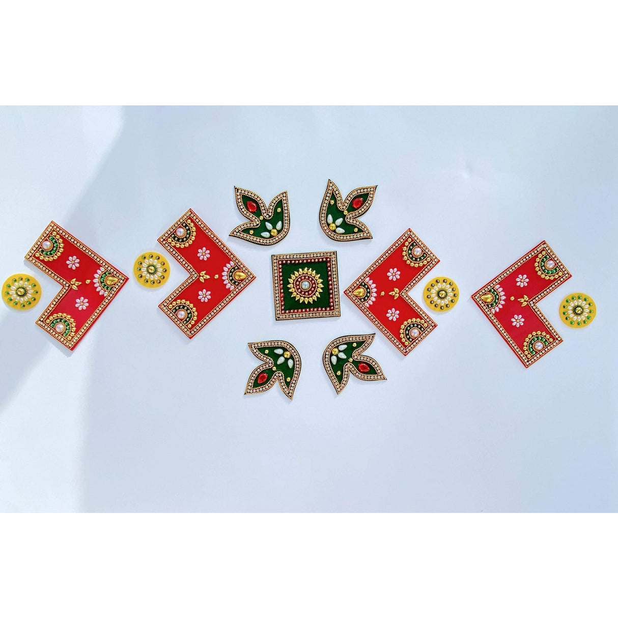 Swastik acrylic rangoli diwali set decor decoration gift