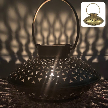Tealight Candle Stand Gold Iron Incense Holder Antique Style Dhuni Holder Mess Free Cone Holder Housewarming Gift Dhoop Incense Holder for Home Office - LoveNspire