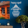Ugadi wall decor mangal kalash happy text sticker