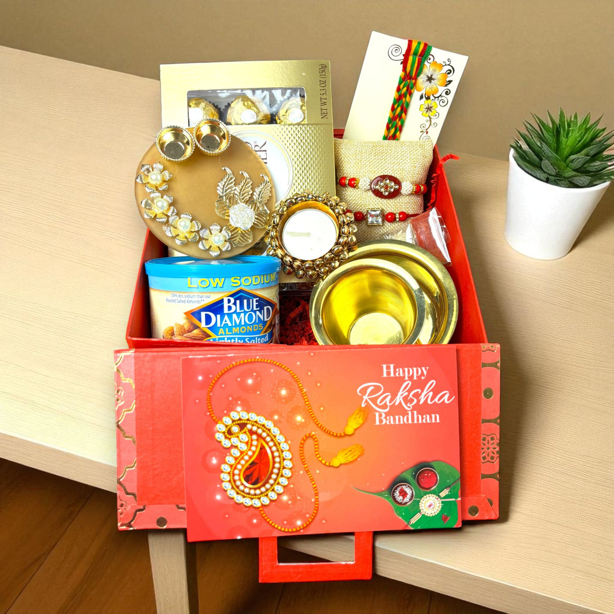 Ultimate Rakhi Gift Hamper with decorative Raksha Bandhan gift box for brothers