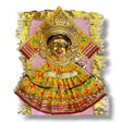 Ornate golden Hindu goddess face figure for Vara Lakshmi Vratam Navaratri puja