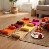 Colorful embroidered velvet asan takiya pillows for Laddu Gopal pooja