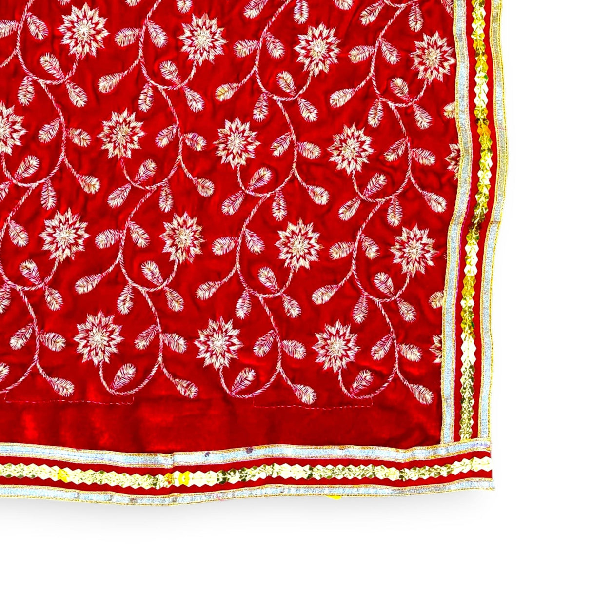 Velvet pooja mat aasan golden zari work cloth for god