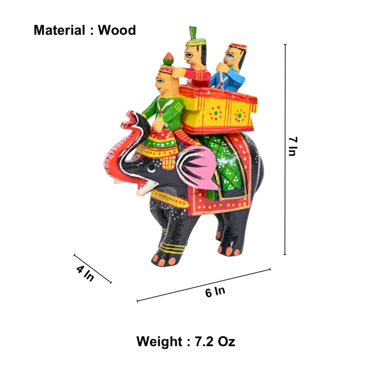 Wooden kondapalli maharaja ambari elephant indian