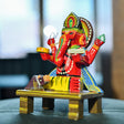 Wooden ganesha statue kondapalli hand painted lord ganesh