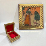 Wooden Jewelry Box Small Handcarved Decorative Jewellery Storage Organizer for Earring, Necklace, Rings, Bracelet Gift Ideas for Women - Multipurpose Keepsake Box (3x3x1.5 Inches) - LoveNspire