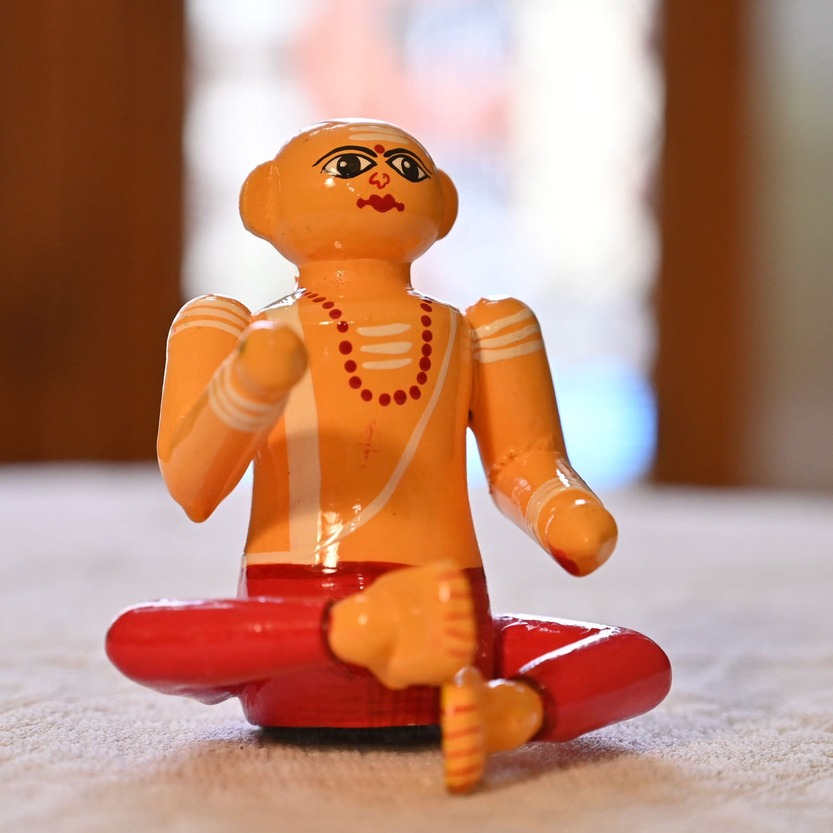 Wooden brahmin doll kondapalli toys handpainted brahman