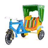 Wooden rikshaw cycle kondapalli handpainted indian