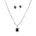 Classic necklace with rhodium plating pendant set jewelry