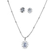 Classic necklace with rhodium plating pendant set jewelry