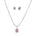 Classic necklace with rhodium plating pendant set jewelry