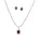 Classic necklace with rhodium plating pendant set jewelry