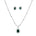 Classic necklace with rhodium plating pendant set jewelry