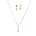 Cz classic pendant set with gold plating jewelry