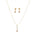 Cz classic pendant set with gold plating jewelry