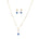 Cz classic pendant set with gold plating jewelry