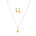 Cz classic pendant set with gold plating jewelry