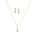 Cz classic pendant set with gold plating traditional