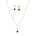 Cz classic pendant set with gold plating traditional