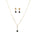 Cz classic pendant set with gold plating traditional