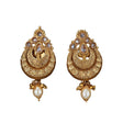 Indian Ethnic Earrings for Women - Traditional South Indian Stud Earrings Gold Plated Vibhati Jhumkas Faux Kundan Dangle Drop Earrings in Gold Tone Ear Jewelry for Bride | Gift for Her - LoveNspire