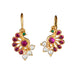 Indian Peacock Earrings for Women - Indian Jhumka Earrings for Women Small Tops Earring in Golden Tone Faux Pearl Bollywood Style Dangle Earring Chandelier Jhumki Jewelry for Bride - LoveNspire