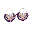 Indian earrings peacock kundan pearl hoop bollywood jhumka