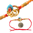 Peacock lumba designer rakhi for brother gift hamper bhai